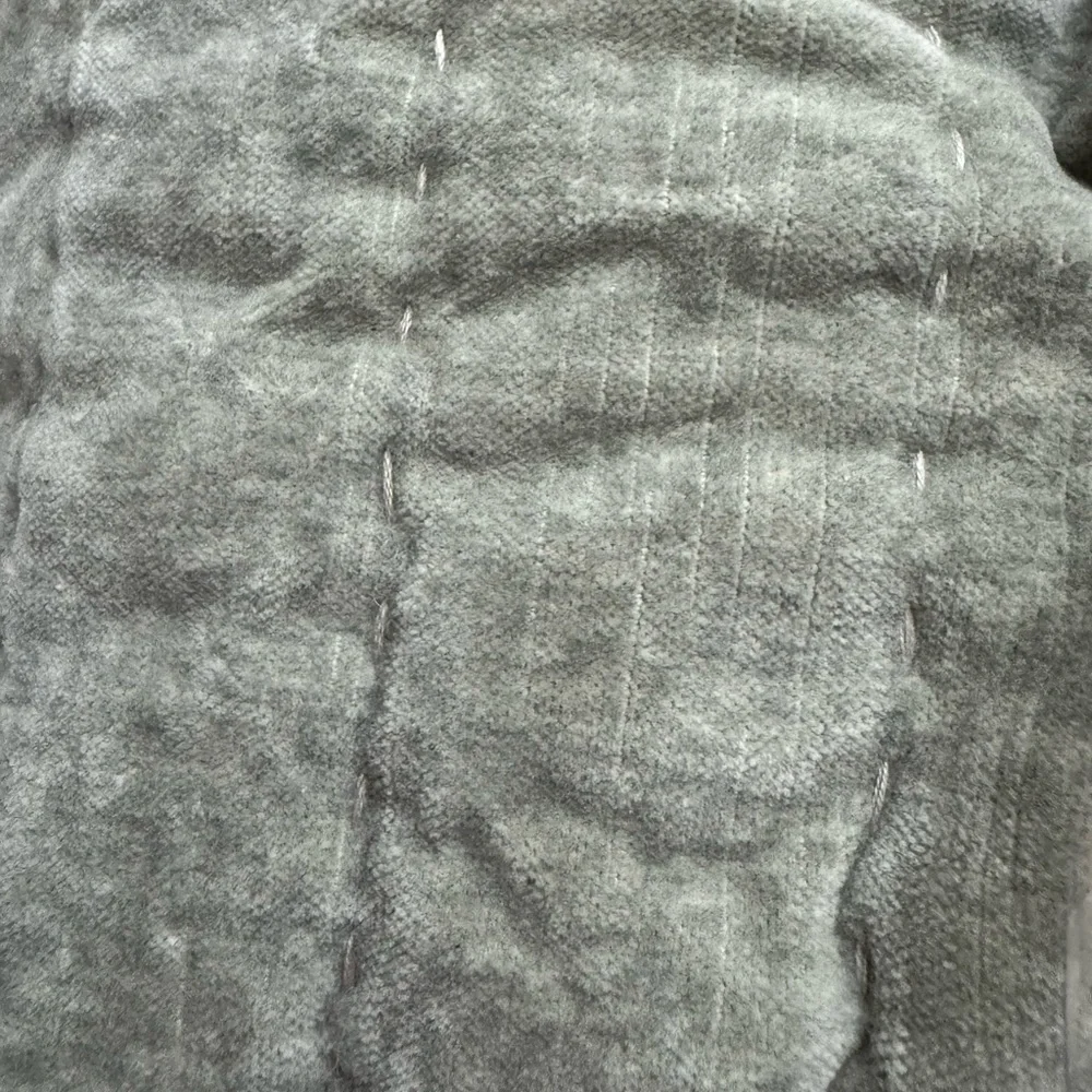 Pottery Barn Hudson Gray Velvet Quilted King Pillow Sham